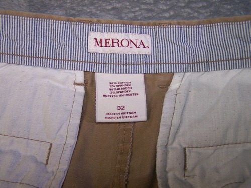 Merona Shorts Women's 32X7 Tan Mom Walking Longer Length 4 Pocket Khaki  - Picture 6 of 11