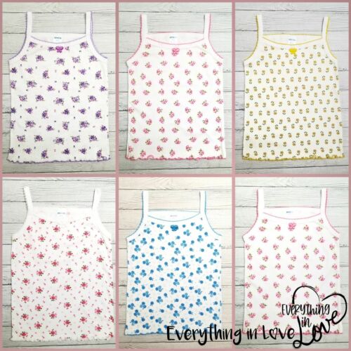 4 Packs Baby Toddler Girl Cotton Color White Spaghetti Undershirt Cami Tank Top - Picture 28 of 28