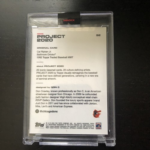 Topps Project 2020 - Orioles de Baltimore - CAL RIPKEN JR #92 de Don C - Imagen 2 de 4