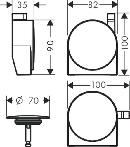 Hansgrohe Exafill S Fertigset Badewanne Wasser Einlauf Ablauf chrom 58117000 - Bild 3 von 3