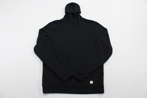 Marine Layer Double Knit Pullover Hoodie Solid Black Men's Size Small