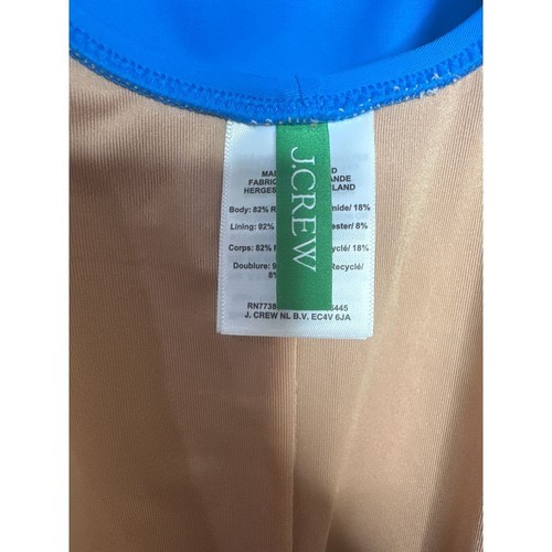 J. Crew Heritage Scoopback One-Piece Swimsuit Blue Size 2 Summer Vacation - Picture 8 of 8