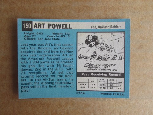 1964 TOPPS FOOTBALL CARD SINGLES COMPLETE YOUR SET PICK CHOOSE UPDATED 10/6 - Picture 291 of 337