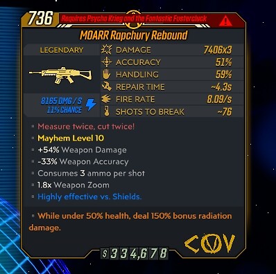Borderlands 3 (PC/PSN/XBOX) - LV 72 M10 - Beste Waffen! - ☢URAD☢ - 1 kaufen, 1 erhalten - Bild 120 von 268