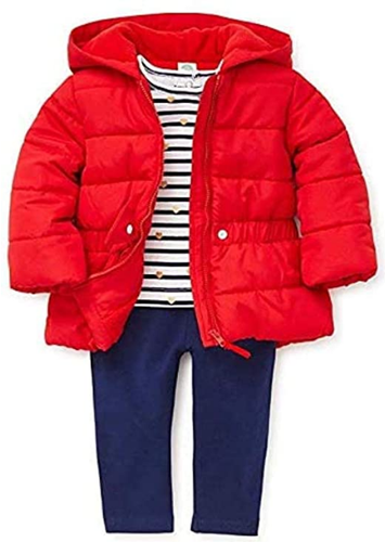 Little Me Kids 3-Piece Jacket Pants Shirt Set (3T, Red Multi) - Bild 3 von 3