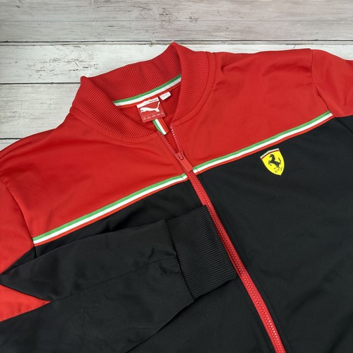 Puma Scuderia ferrari 10th anniversary jacket Mens 2XL Red Full Zip Jacket - Picture 11 of 14