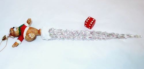 SILVESTRI SANTA BEAR Standing Snow Topped Iridescent Icicle Christmas Ornament - Picture 5 of 7