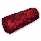 Mv23g Red Diamond Crush Shimmer Cotton Velvet Bolster Cover Neck Roll Yoga Case