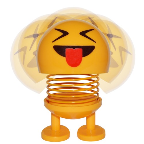 4-inch Smiley Face Bobblehead with Adhesive Feet for Mounting in Car, Cute Mini - Picture 8 of 72