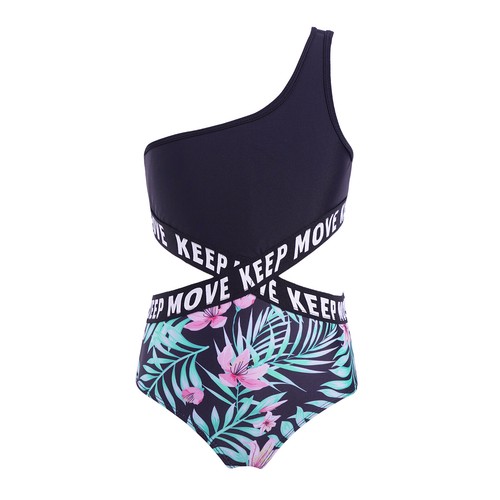 Girls One-Piece Leotard Bodysuit Park Swimsuit Water Diving Printing Surfing - Picture 52 of 99