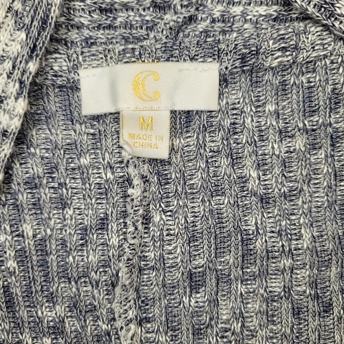 Charming Charlie Cardigan Donna Blu Medio Lunghezza Morso di Squalo Orlo - Foto 11 di 11