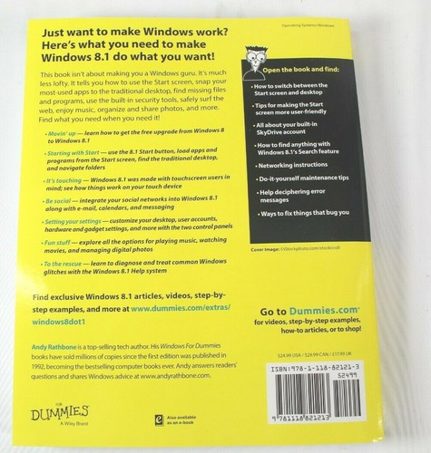 Windows 8.1 For Dummies DVD New Sealed 2 1/2 Hours With Used Book In Ex. Shape! - Foto 2 di 8