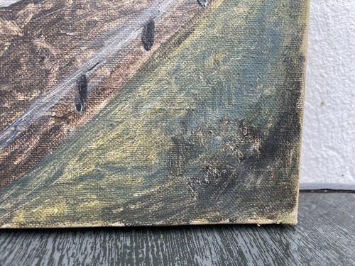Impressionist Tiergemälde Portrait One Duck Shore Coast Port Sea Oil Painting - Picture 8 of 11