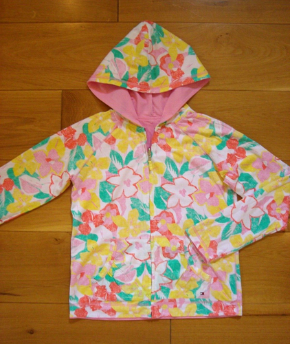 GIRLS XL 16 yrs TOMMY HILFIGER REVERSIBLE ZIP FRONT HOODIE HOODED TOP - Picture 2 of 13