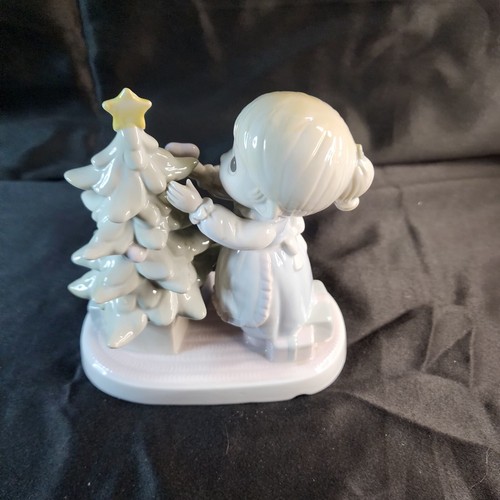 Vintage Precious Moments Christmas Tree Light Up Lamp 1993 Porcelain Works - Picture 8 of 19