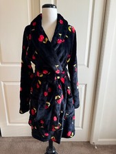 VICTORIA'S SECRET Short Cozy Robe Cherry Print Size XS/S NEW