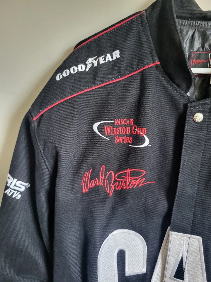 Chaqueta de diseño JH para hombre XXL amarilla CAT Ward Burton Racing Dodge Goodyear Nascar Foto 4 de 4