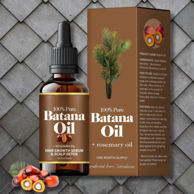 Batana Rosemary Oil for Hair Growth, 100% Pure Natural Organic Batana Oil with R