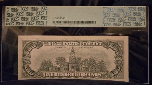 58PPQ Graded 1985 $100 E Series Bill - Very Low Serial Number - 00000022A - Picture 4 of 4