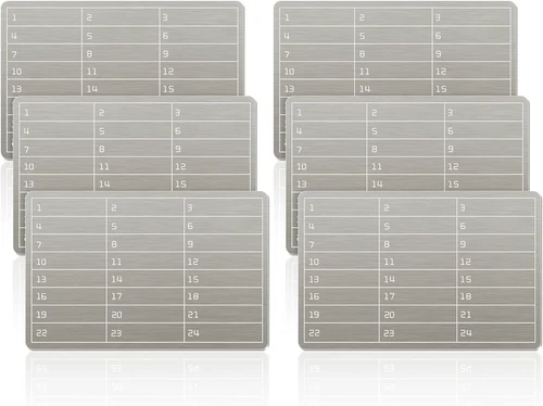 6 Plates Steel Wallet Crypto Cryptocurrency Seed Storage Crypto Wallet for Bitco