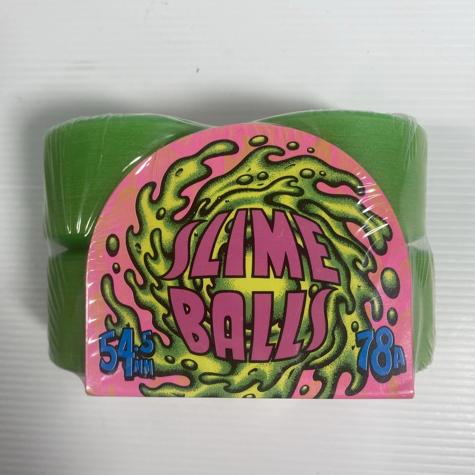SANTA CRUZ SLIME BALLS 78a 54.5mm Cruiser Skateboard Wheels - OG Slime Green - image 2 of 4