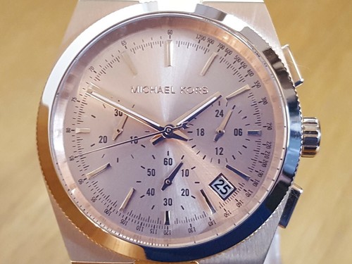 Orologio Cronografo Uomo Donna Bracciale Oro Rosa Michael Kors Channing MK5927 - Foto 2 di 9