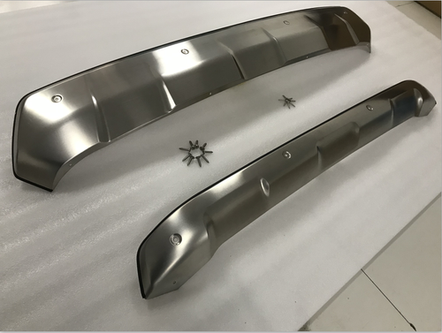 Stainless steel skid plate fits for Toyota RAV4 2019+ 2pcs protect bumper board - Picture 5 of 10