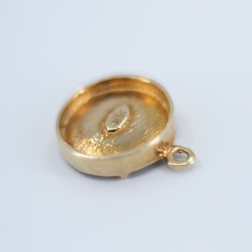 Vintage 1950's 14k Yellow Gold Drum Charm Snare Drum Pendant - Picture 8 of 12