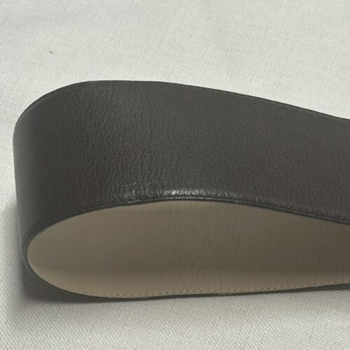 Veronika Maine Womens Large Brown Genuine Leather Wide Belt Waist - Picture 4 of 12