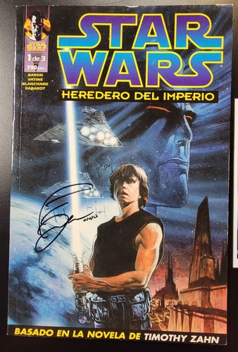 Star Wars: Heredero Del Imperio (1997) #1 Heir to the Empire Spanish SIGNED Zahn - Picture 2 of 9