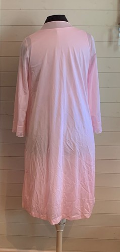 Vintage Peignoir Silky Gown & Robe Set Pink Nylon Lace Aristocraft Union - M - Picture 10 of 15