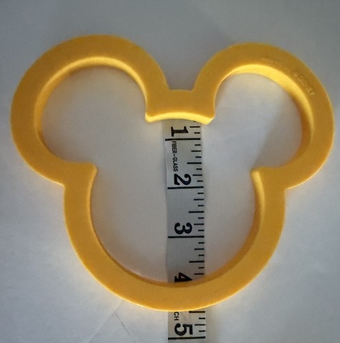 Disney Set di 2 Orecchie di Topolino in Silicone Giallo Pancake Uova Cialde Stampo Usato in Ottime Condizioni - Foto 7 di 8