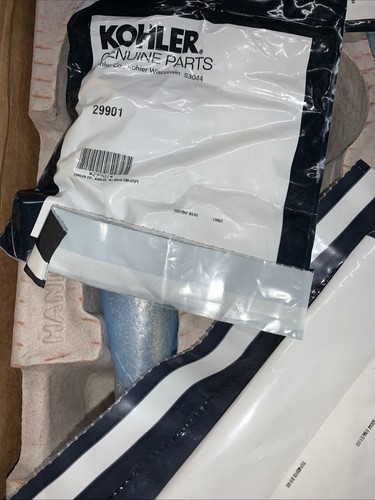 Kohler K-14406-3-2MB Puristische breite Spültischarmatur mit niedrigen Kreuzgriffen - Messing - Bild 8 von 10