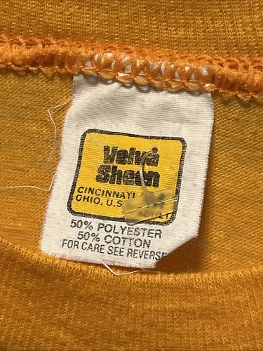 Vintage Marine Corps T-Shirt Velva Glanz Erwachsene M gelb 70’s-80’s USA Military - Bild 3 von 14