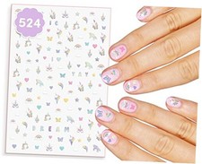 Kids Unicorn Nail Stickers - 524 Decals  Birthday Girl Party Favors, DIY