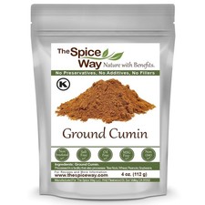 Ground Cumin - powder made from premium whole cumin seeds 4 oz resealable bag
