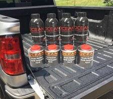 OCEAN BED LINER & HARDENER BLACK TOUGH COATING TRUCK VAN 4BOTTLE 4TINS 3.8L KIT