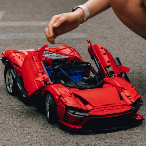 Roter Sportwagen Modell 42143 Bausteine Sets kompatibel mit Legoed Partikeln - Bild 21 von 24