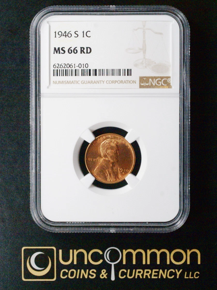 MS 66 Graded 1946 Year Lincoln Wheat US Small Cents (1909-1958