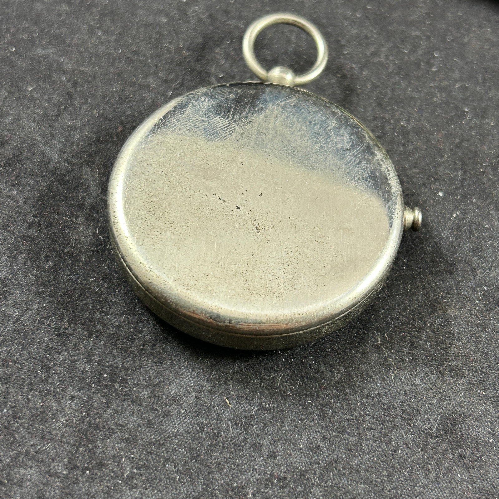 ANTIQUE POCKET COMPASS SILVER & UNBREAKABLE GLASS MADE IN WESTERN GERMANY W/ BOX
