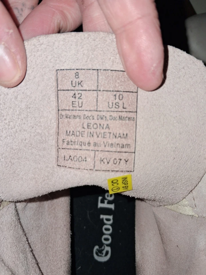 Dr Martens LEONA Temperley Leather Heeled Boots Women's Size 9 - White - Image 3 of 3