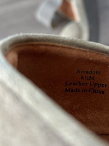 L'Amour Des Pieds Amadour Platform Sandals Green Gray Leather Women's 6.5 - Picture 8 of 8