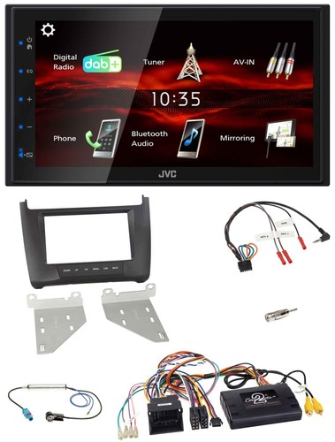 JVC USB Bluetooth Lenkrad DAB 2DIN Autoradio für VW Polo 6C 6R 14-17 schwarz - Bild 1 von 11