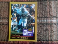 PAUL WARFIELD 1991 PRO FOOTBALL HALL OF FAME NFL TRADING CARD,excellent
