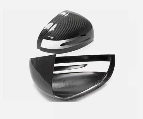 Tapas de cubierta de espejo retrovisor de fibra de carbono real aptas para Benz SLK200 SLK250 SLK350 12-15 - Imagen 1 de 5
