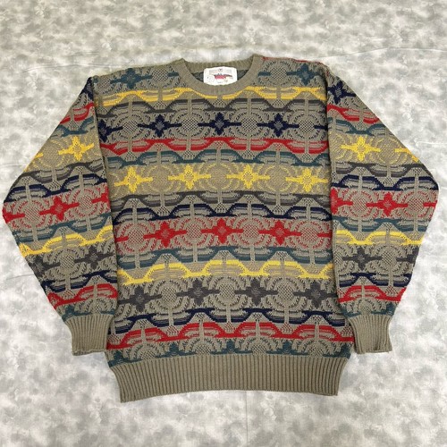 Vintage Obermeyer Sweater Pullover Wool blend Nordic Aztec Kilian Mens Small - Picture 1 of 9