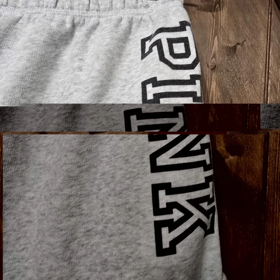 Pantalones Cortos de Salón Victoria’s Secret ROSA Gris Polar Pequeño S Dobladillo Enrollado Cordón Foto 3 de 4