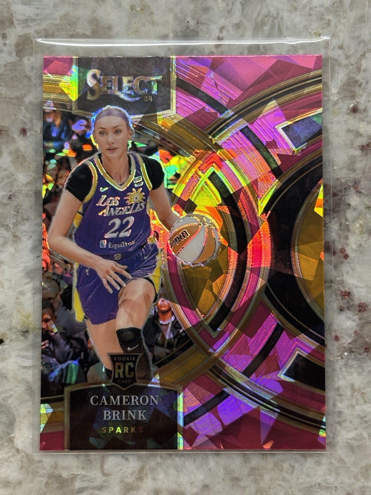 2024 Panini Select WNBA - Premier Level Pink Ice Prizm #191 Cameron Brink RC)