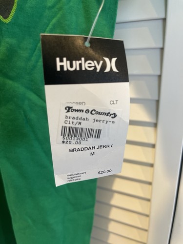 Hurly Shirt Bruddah Jerry Men’s Size M Vintage Hawaiian Islands Green Surf Skate - Picture 4 of 8