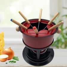 Set di Pentole per Fonduta Pentola per Fonduta di Formaggio con 6 Bastoncini